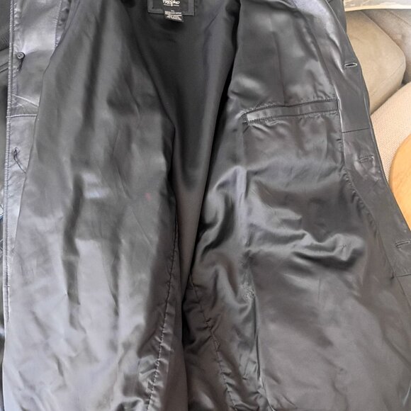 Moschino 100% Genuine Black Leather Jacket – Size Men's XL | Designer Outerwear - Picture 5 of 7